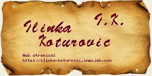 Ilinka Koturović vizit kartica